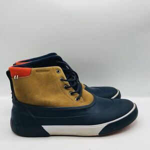 Sperry Waterproof Thinsulate Low Duck Men Boots Navy Blue Tan Mens Size 12